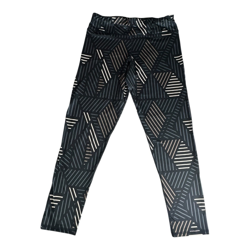 NWT Carve Designs L Black Sol Multicolor Printed Athletic Leggings UPF